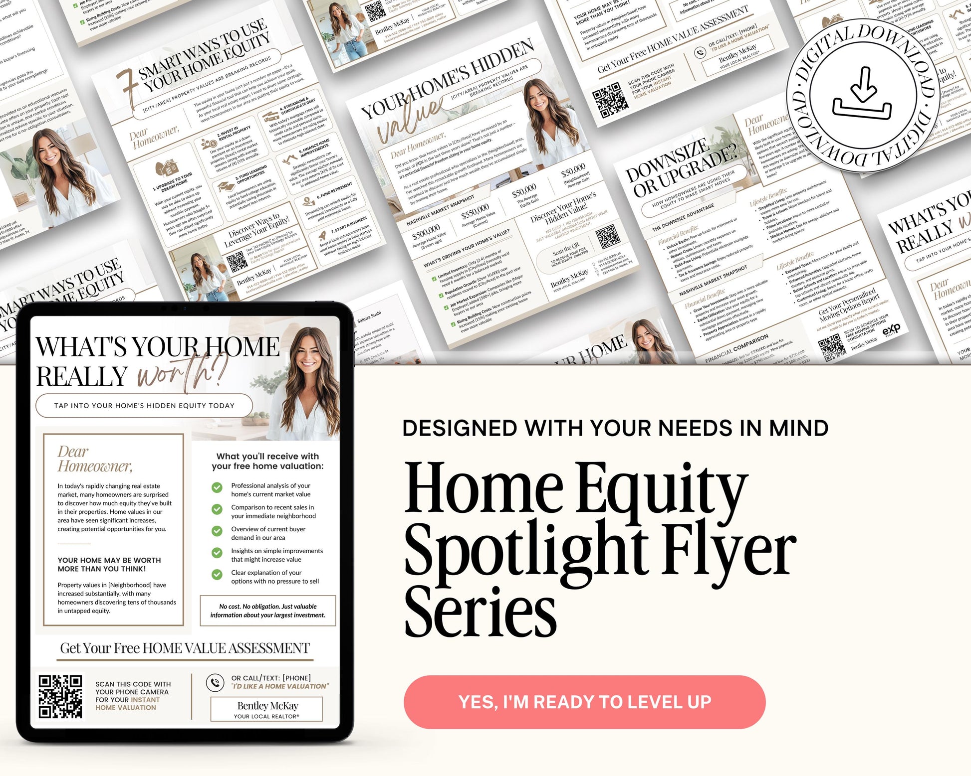 Home Equity Spotlight Flyer Series | Canva Real Estate Neighborhood Farming Templates | Listing Lead Generator | Real Estate Flyer | Farming