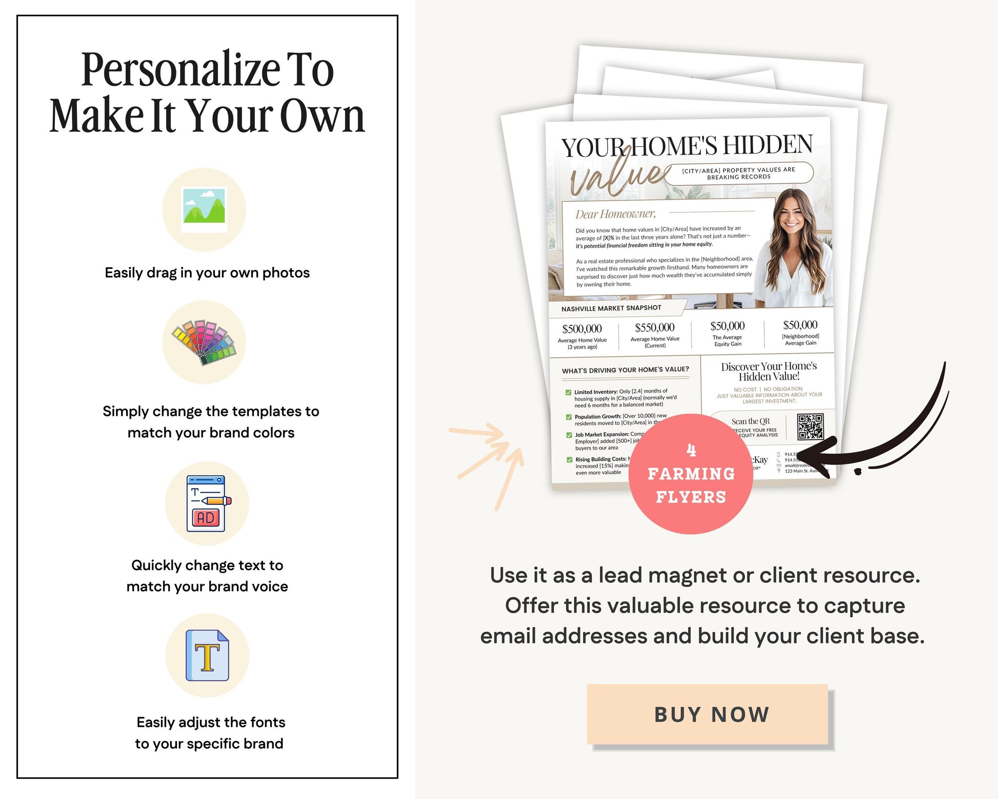 Home Equity Spotlight Flyer Series | Canva Real Estate Neighborhood Farming Templates | Listing Lead Generator | Real Estate Flyer | Farming