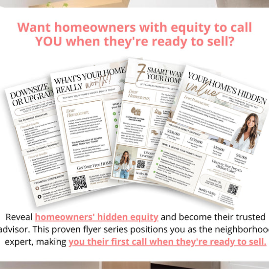 Home Equity Spotlight Flyer Series | Canva Real Estate Neighborhood Farming Templates | Listing Lead Generator | Real Estate Flyer | Farming