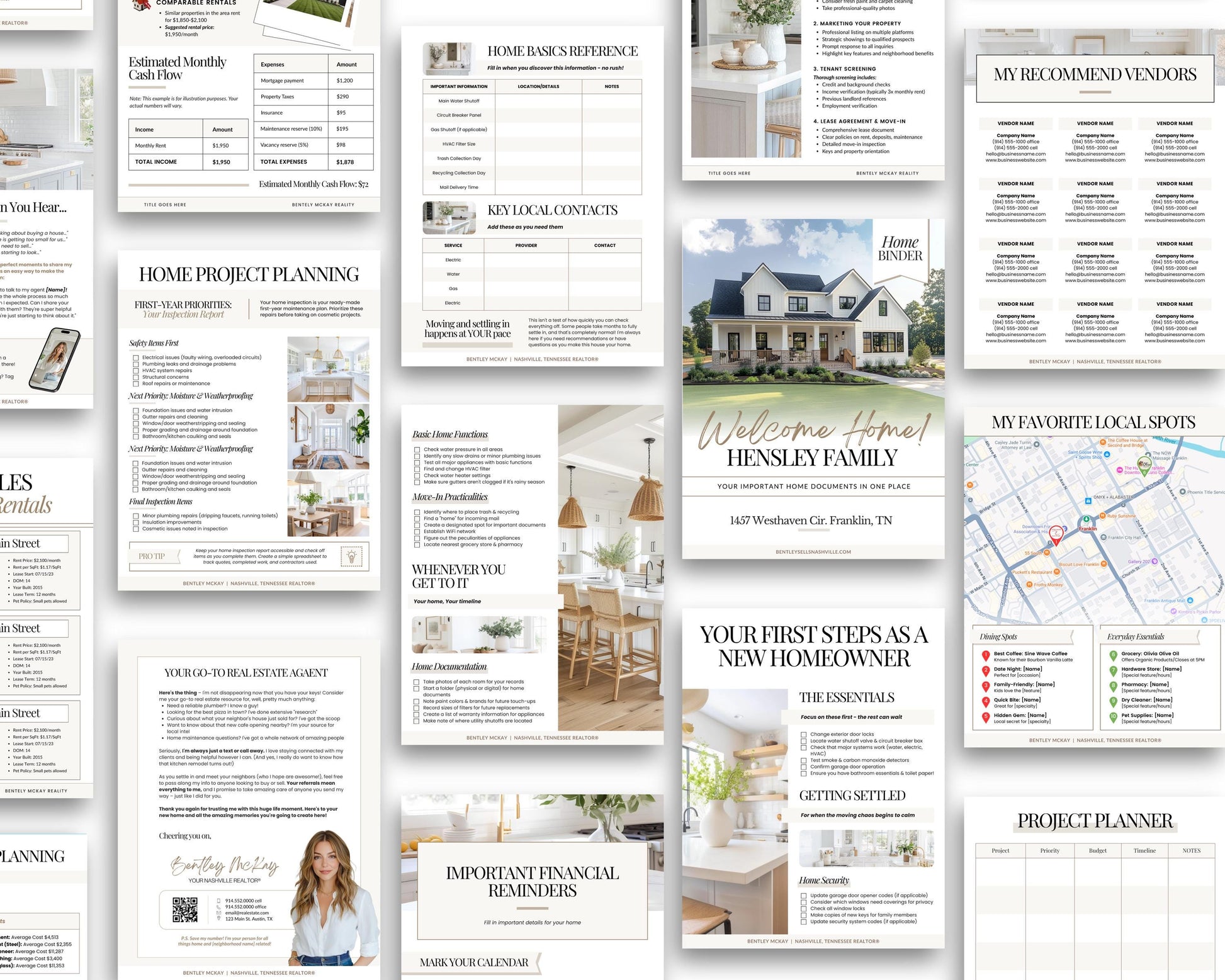 Closing Day Binder Template | New Homeowner Welcome Packet | New Homeowner Gift | Canva | Real Estate Marketing | Homeowner | Closing Gift