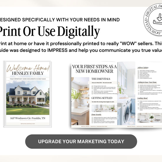 Closing Day Binder Template | New Homeowner Welcome Packet | New Homeowner Gift | Canva | Real Estate Marketing | Homeowner | Closing Gift