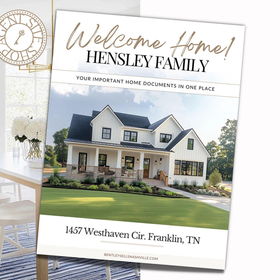 Closing Day Binder Template | New Homeowner Welcome Packet | New Homeowner Gift | Canva | Real Estate Marketing | Homeowner | Closing Gift