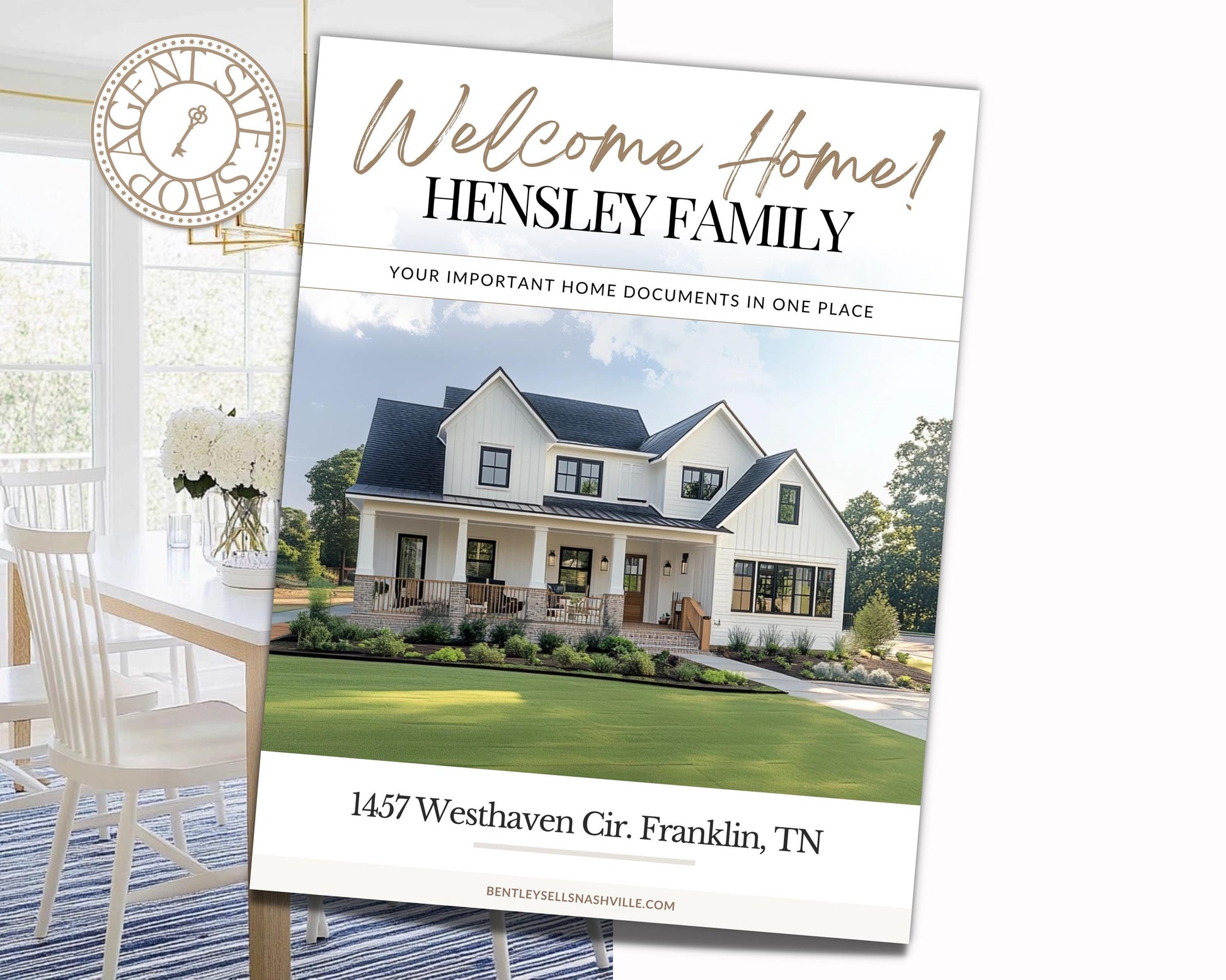 Closing Day Binder Template | New Homeowner Welcome Packet | New Homeowner Gift | Canva | Real Estate Marketing | Homeowner | Closing Gift