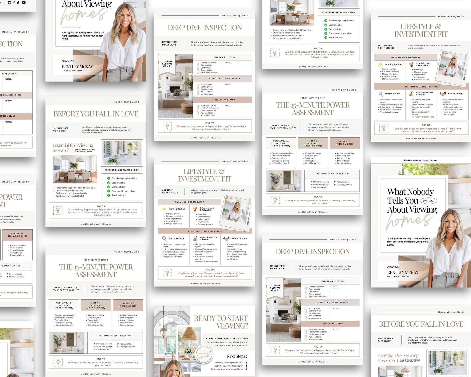 Home Viewing Guide for Home Buyers | Editable Canva Template | Buyer Agent Resource| House Showing Checklist | Real Estate Marketing | Canva