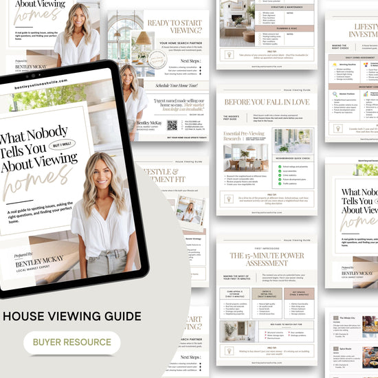Home Viewing Guide for Home Buyers | Editable Canva Template | Buyer Agent Resource| House Showing Checklist | Real Estate Marketing | Canva