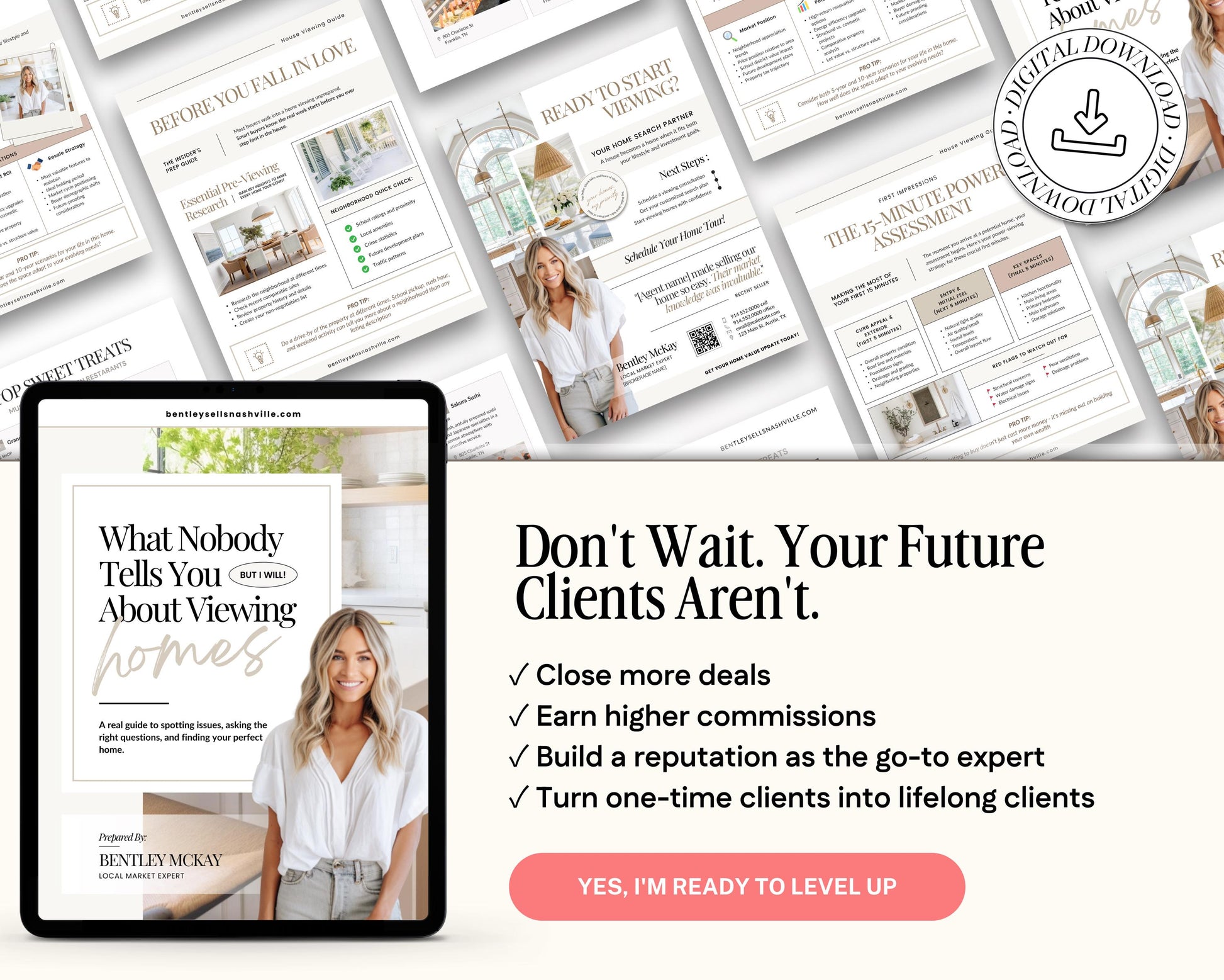 Home Viewing Guide for Home Buyers | Editable Canva Template | Buyer Agent Resource| House Showing Checklist | Real Estate Marketing | Canva