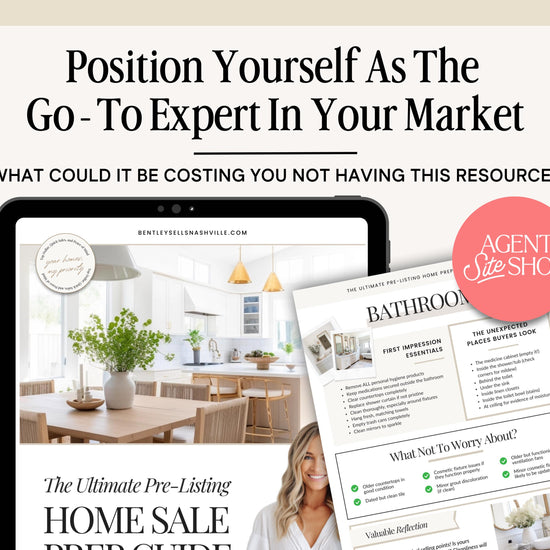 Pre-Listing Home Prep Guide| Editable Canva Real Estate Marketing | Home Staging Checklist | Home Seller Prep| Canva Template | Prelisting
