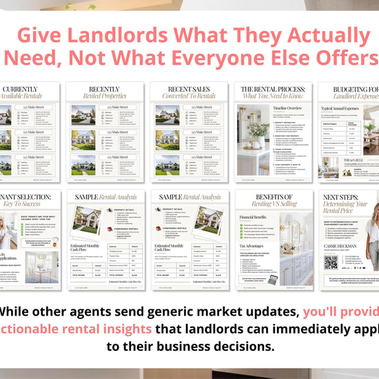 Landlord's Guide: Renting vs. Selling Property | Rental Analysis Tools | Editable PDF for Real Estate Agents | Lead Magnet | Investor Guide
