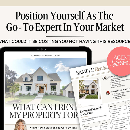 Landlord's Guide: Renting vs. Selling Property | Rental Analysis Tools | Editable PDF for Real Estate Agents | Lead Magnet | Investor Guide