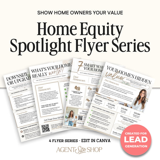 Home Equity Spotlight Flyer Series | Canva Real Estate Neighborhood Farming Templates | Listing Lead Generator | Real Estate Flyer | Farming