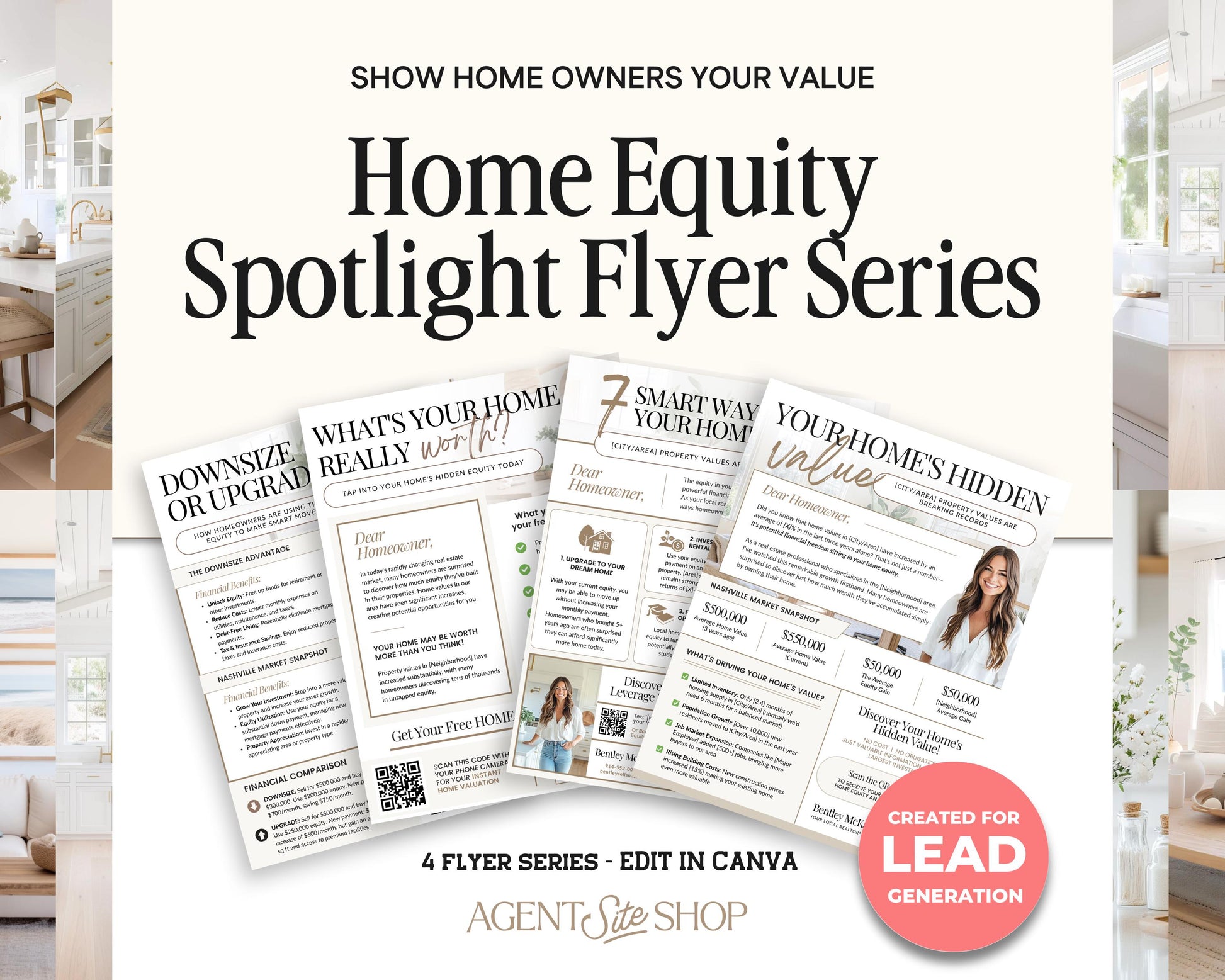 Home Equity Spotlight Flyer Series | Canva Real Estate Neighborhood Farming Templates | Listing Lead Generator | Real Estate Flyer | Farming