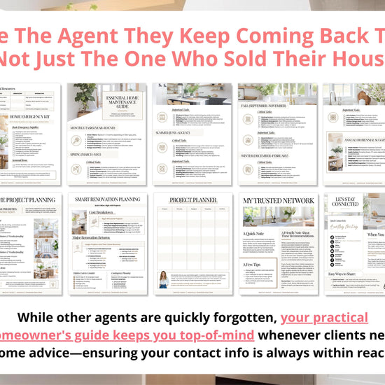 Closing Day Binder Template | New Homeowner Welcome Packet | New Homeowner Gift | Canva | Real Estate Marketing | Homeowner | Closing Gift
