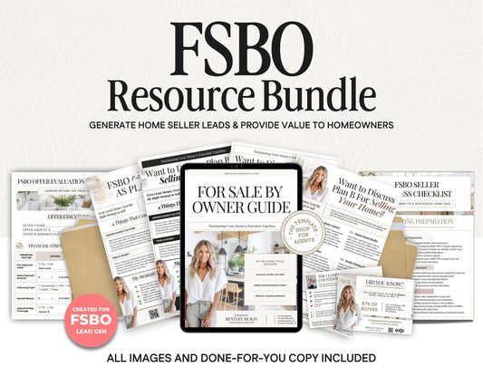For Sale By Owner Bundle | FSBO Guide | FSBO Lead Generation Bundle | PreListing Guide | Seller Guide | For Sale By Owner Resources | FSBO