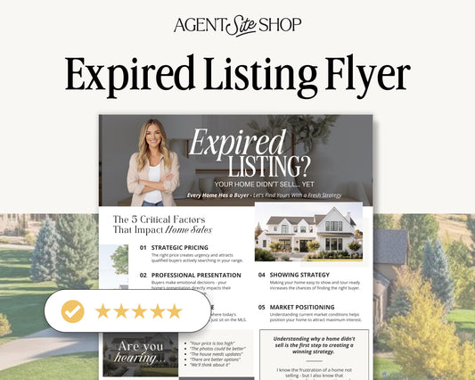 Real Estate Expired Listing Flyer | Real Estate Marketing | Canva Template | Real Estate Template | New Agent Flyer | Expired Listing Letter