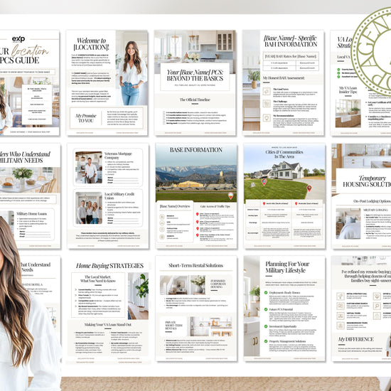 Military PCS Guide: Local Relocation Guide - Editable Canva Template