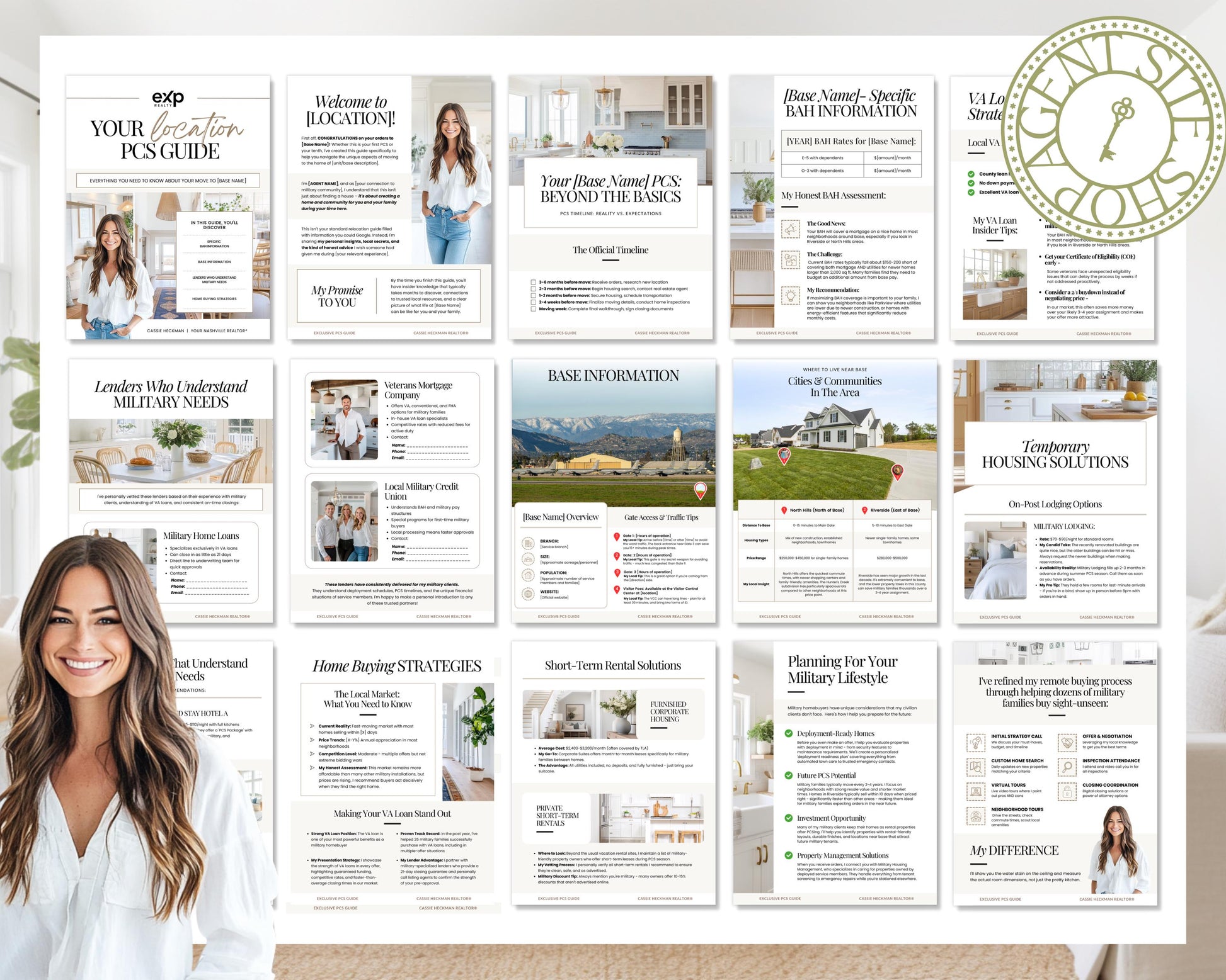 Military PCS Guide: Local Relocation Guide - Editable Canva Template