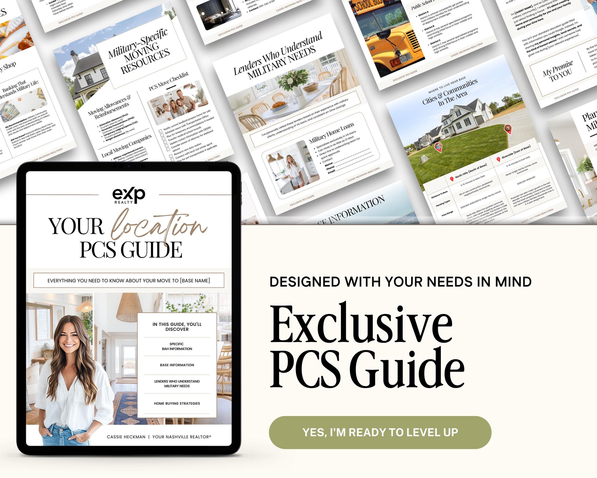 Military PCS Guide: Local Relocation Guide - Editable Canva Template