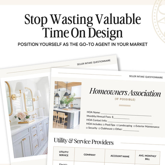 Seller Intake Questionnaire | Real Estate Listing Form | Editable Canva Template | Realtor Client Onboarding | Digital Download | Canva