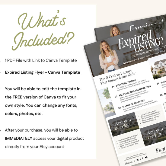 Real Estate Expired Listing Flyer | Real Estate Marketing | Canva Template | Real Estate Template | New Agent Flyer | Expired Listing Letter