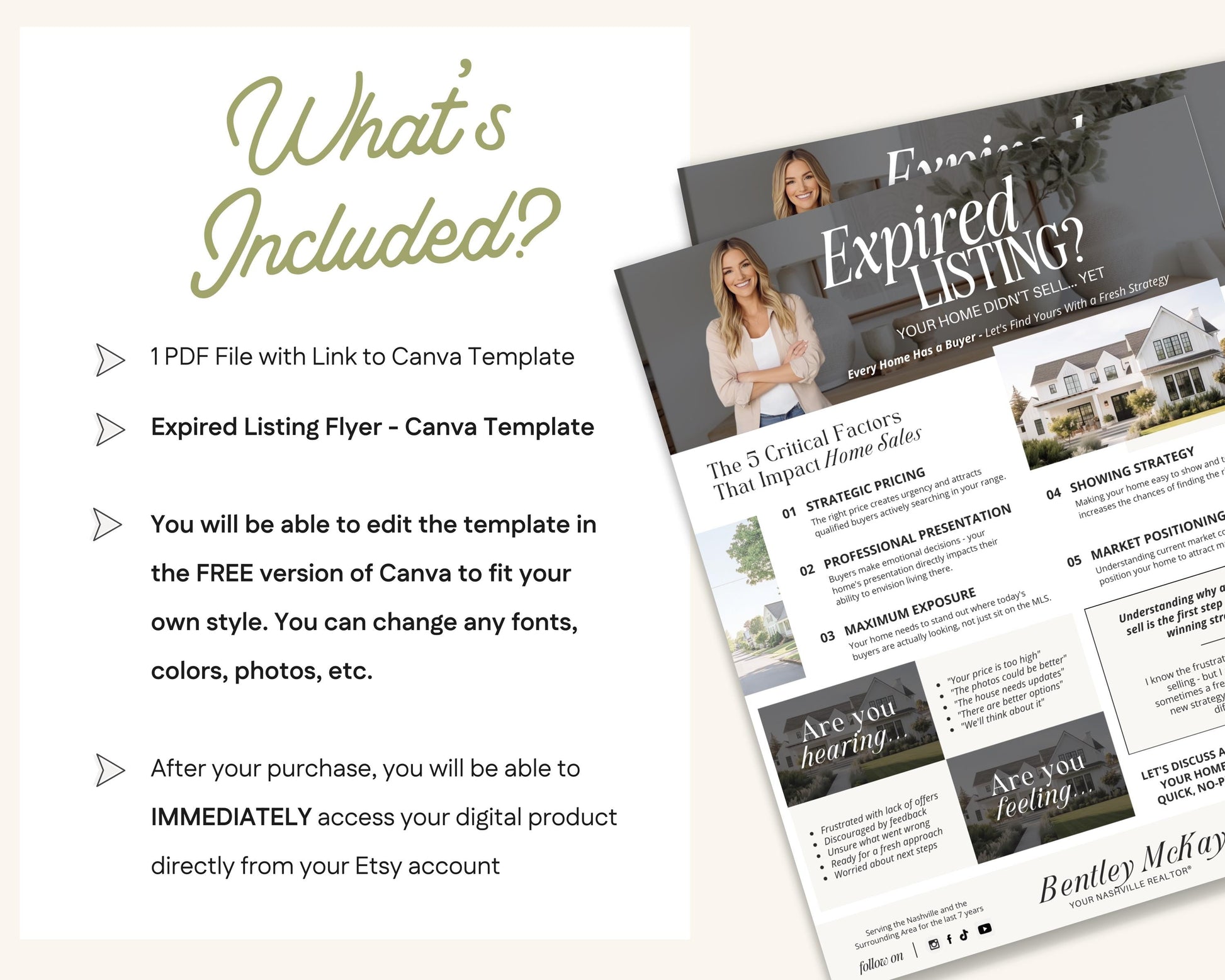 Real Estate Expired Listing Flyer | Real Estate Marketing | Canva Template | Real Estate Template | New Agent Flyer | Expired Listing Letter