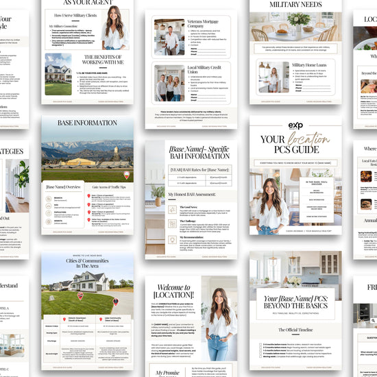 Military PCS Guide: Local Relocation Guide - Editable Canva Template