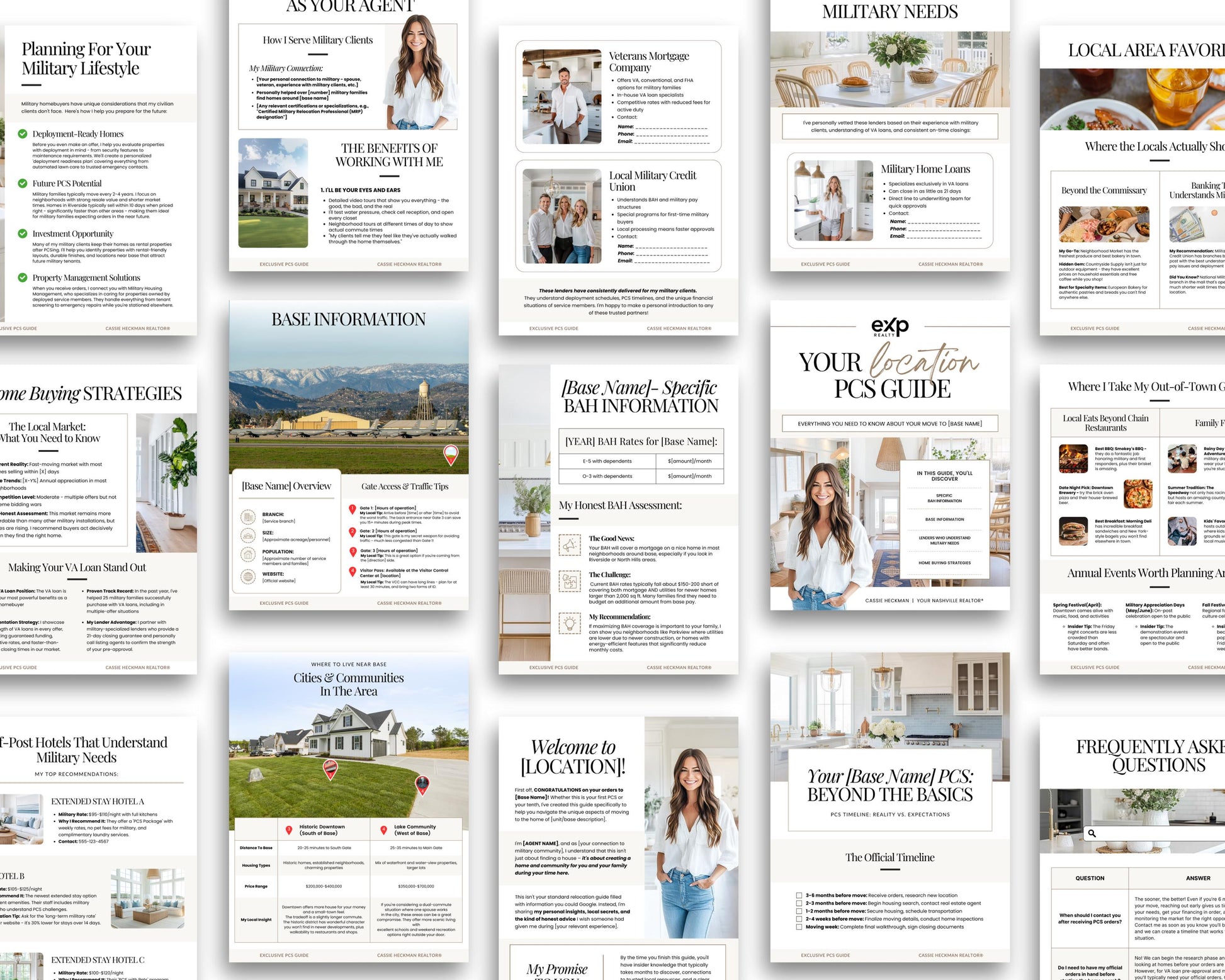 Military PCS Guide: Local Relocation Guide - Editable Canva Template