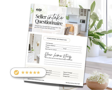 Seller Intake Questionnaire | Real Estate Listing Form | Editable Canva Template | Realtor Client Onboarding | Digital Download | Canva