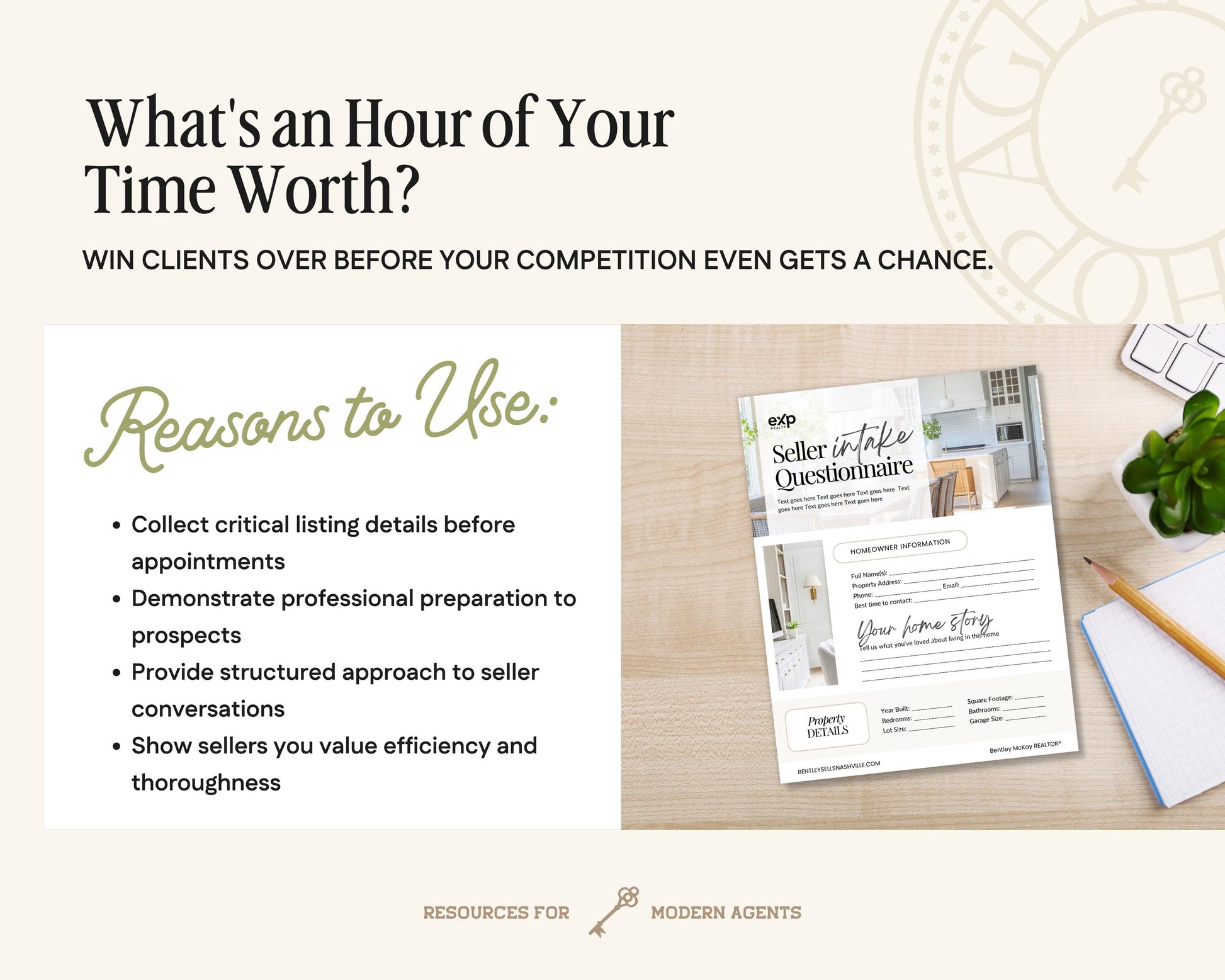 Seller Intake Questionnaire | Real Estate Listing Form | Editable Canva Template | Realtor Client Onboarding | Digital Download | Canva