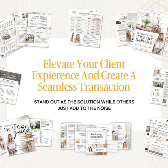 Pre-Listing Bundle | Listing Presentation | Canva Template | Pre-Listing Checklist | Seller Roadmap | Listing Consultation | Listing Packet