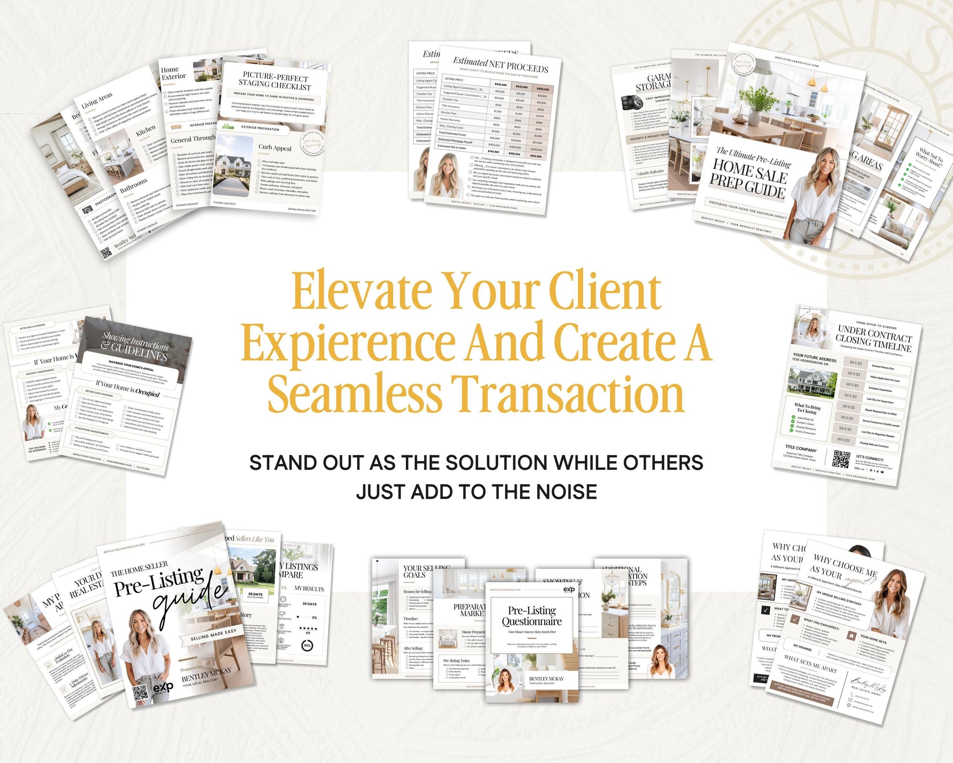 Pre-Listing Bundle | Listing Presentation | Canva Template | Pre-Listing Checklist | Seller Roadmap | Listing Consultation | Listing Packet