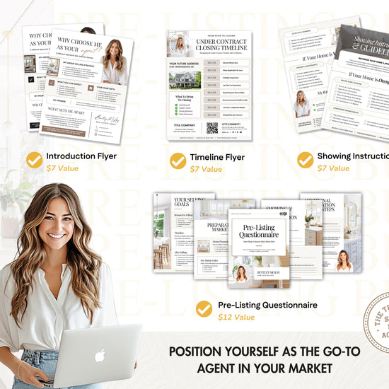 Pre-Listing Bundle | Listing Presentation | Canva Template | Pre-Listing Checklist | Seller Roadmap | Listing Consultation | Listing Packet