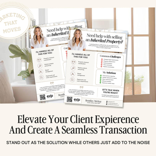 Probate Real Estate Flyer Template | Inherited Property Marketing | Estate Sale Flyer | Real Estate Agent Marketing | Canva Template | Canva