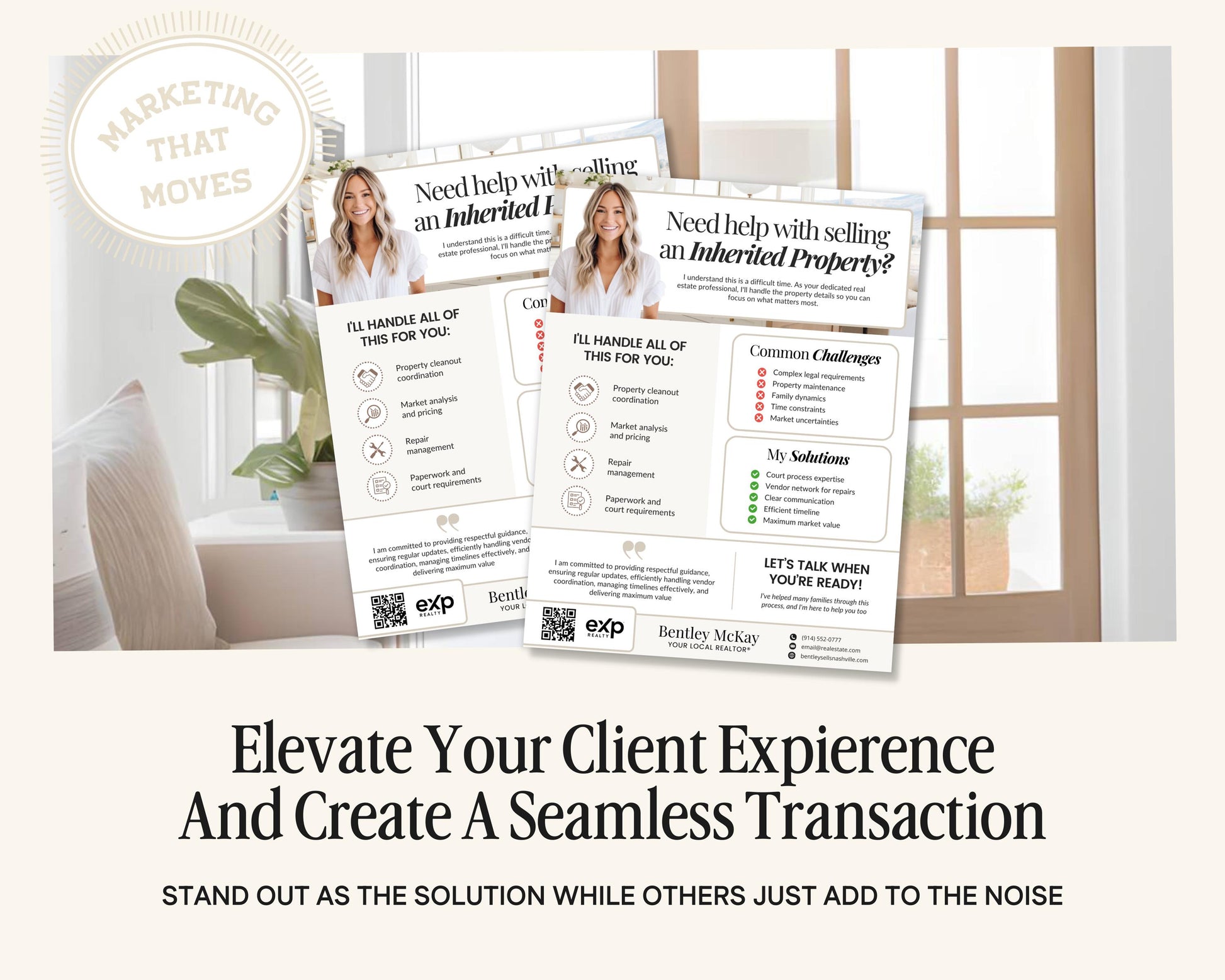 Probate Real Estate Flyer Template | Inherited Property Marketing | Estate Sale Flyer | Real Estate Agent Marketing | Canva Template | Canva