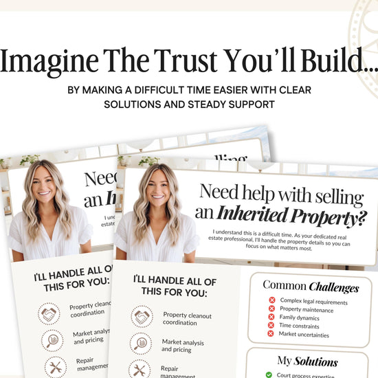 Probate Real Estate Flyer Template | Inherited Property Marketing | Estate Sale Flyer | Real Estate Agent Marketing | Canva Template | Canva