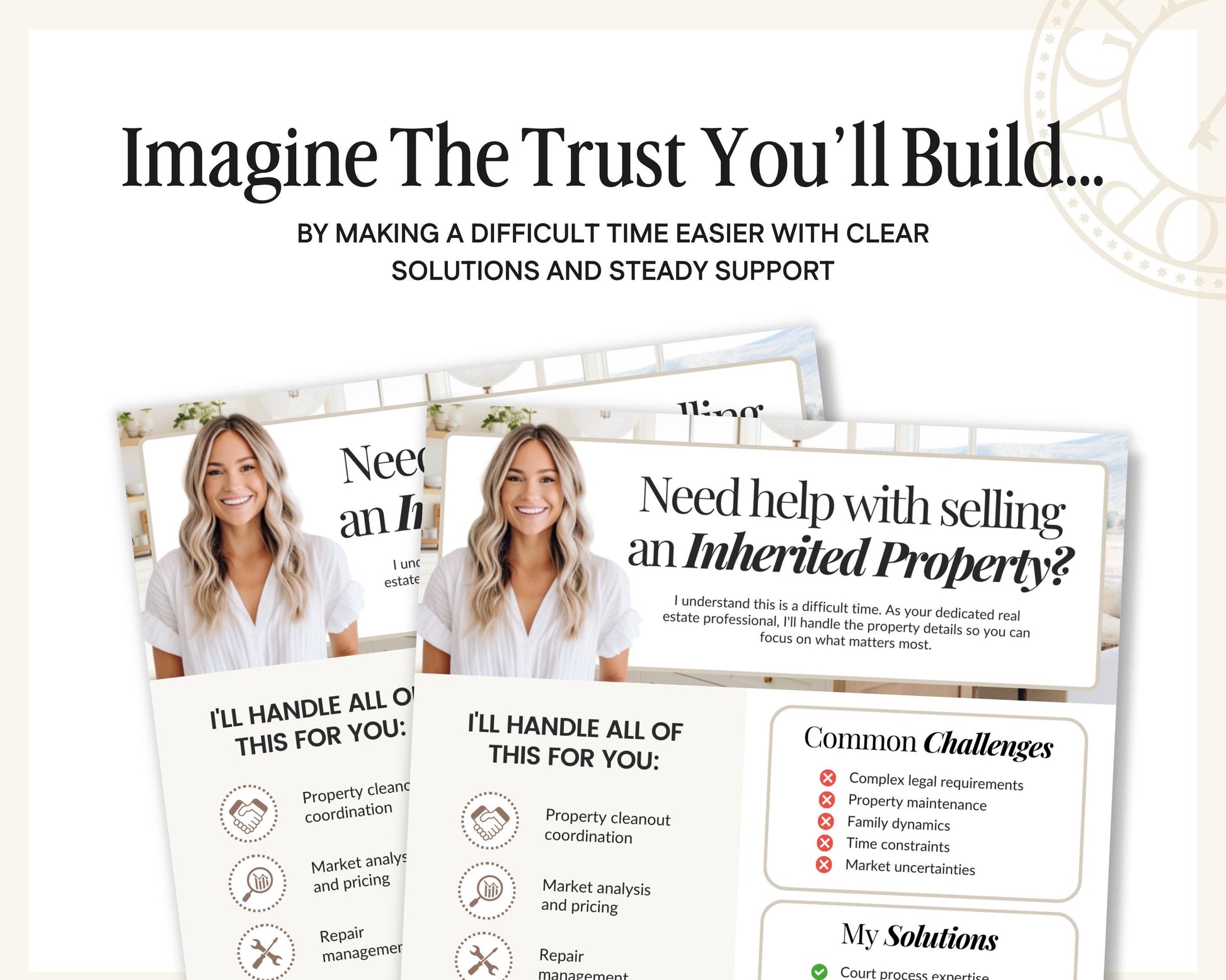 Probate Real Estate Flyer Template | Inherited Property Marketing | Estate Sale Flyer | Real Estate Agent Marketing | Canva Template | Canva