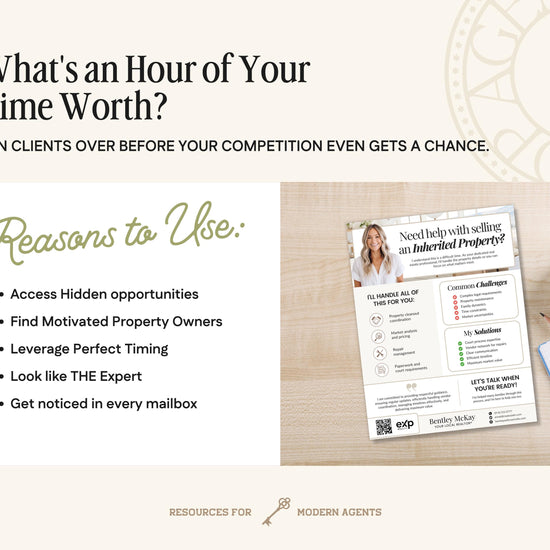 Probate Real Estate Flyer Template | Inherited Property Marketing | Estate Sale Flyer | Real Estate Agent Marketing | Canva Template | Canva