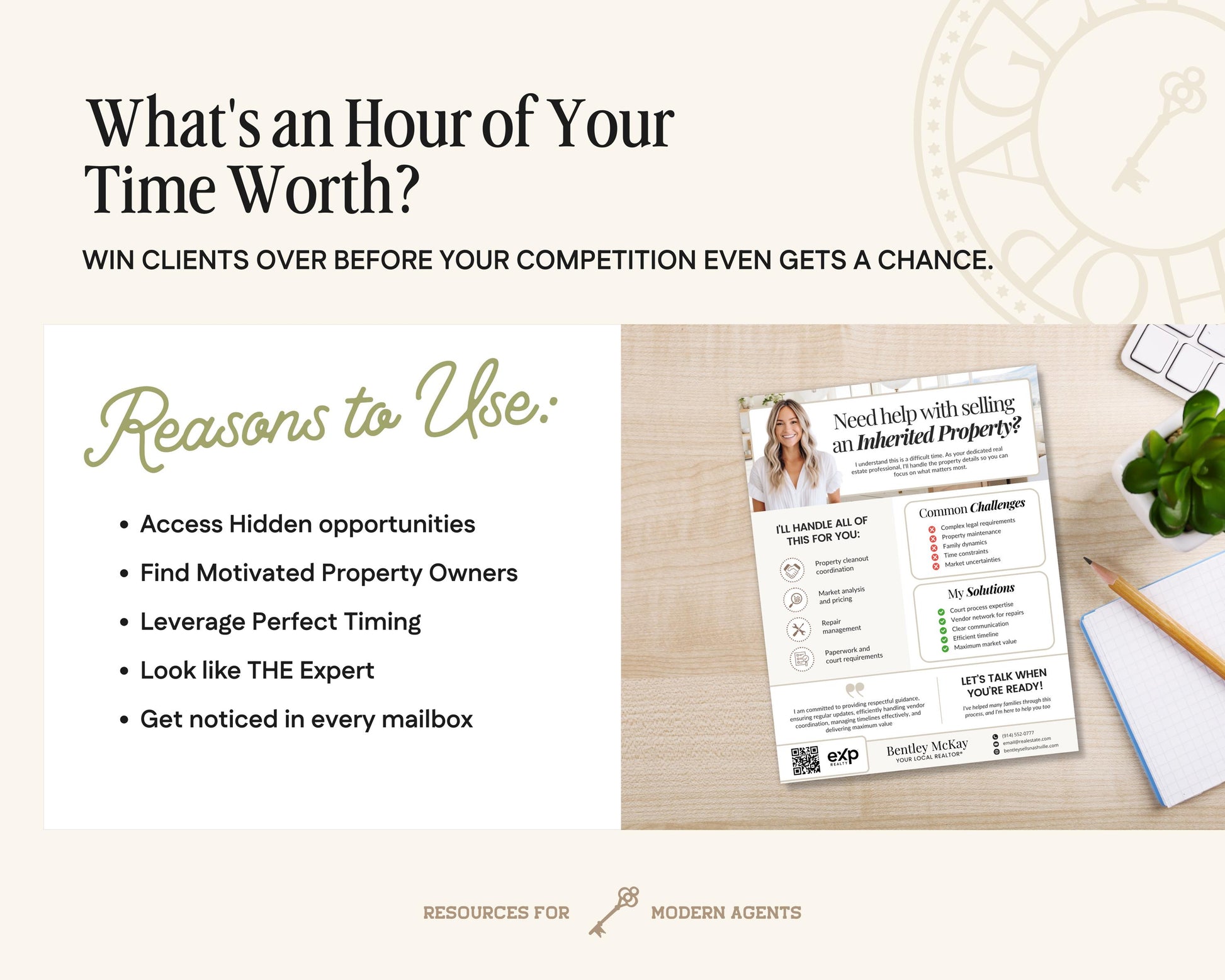 Probate Real Estate Flyer Template | Inherited Property Marketing | Estate Sale Flyer | Real Estate Agent Marketing | Canva Template | Canva