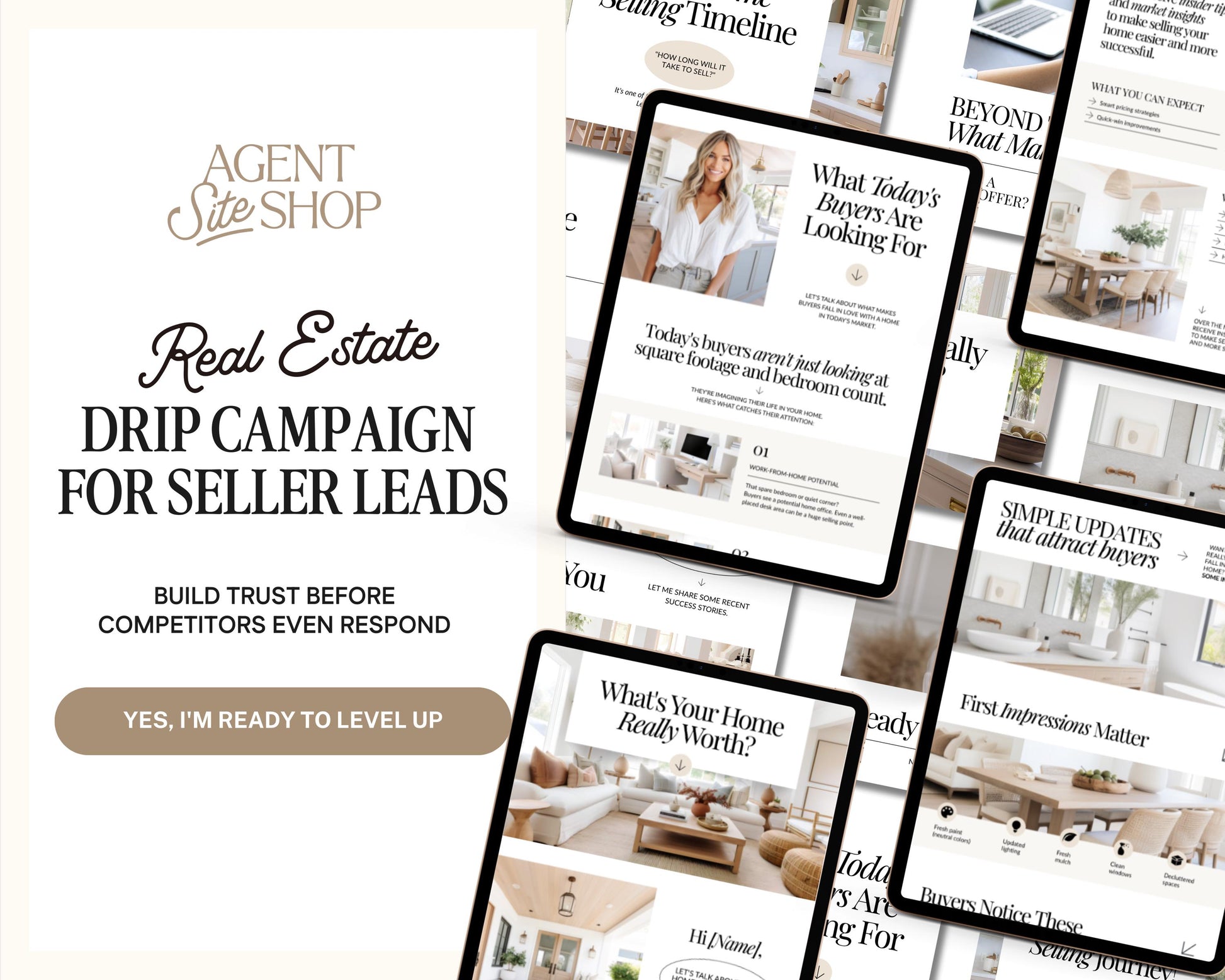 Real Estate Drip Campaign | Seller Lead Email Templates | Realtor Marketing | Home Seller Nurture | Real Estate Email Automation