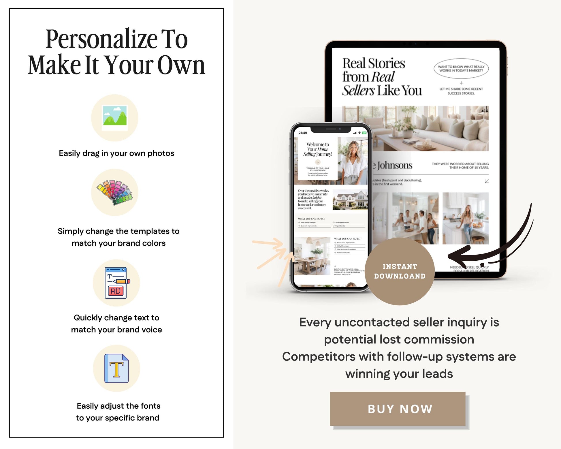 Real Estate Drip Campaign | Seller Lead Email Templates | Realtor Marketing | Home Seller Nurture | Real Estate Email Automation