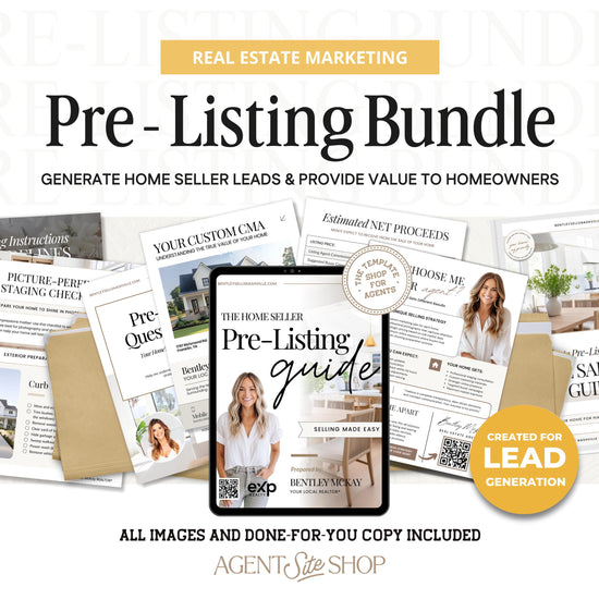 Pre-Listing Bundle | Listing Presentation | Canva Template | Pre-Listing Checklist | Seller Roadmap | Listing Consultation | Listing Packet
