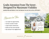 Open House Sign Template | For Sale Yard Sign | Customizable For Sale Signage | Open House Directional | Real Estate Yard Horizontal Sign