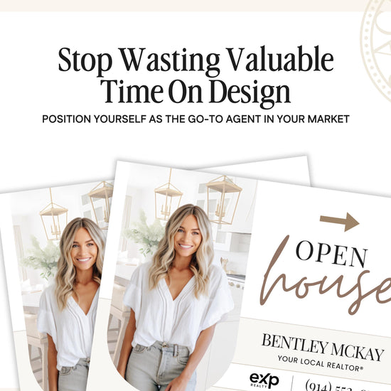 Open House Sign Template | For Sale Yard Sign | Customizable For Sale Signage | Open House Directional | Real Estate Yard Horizontal Sign