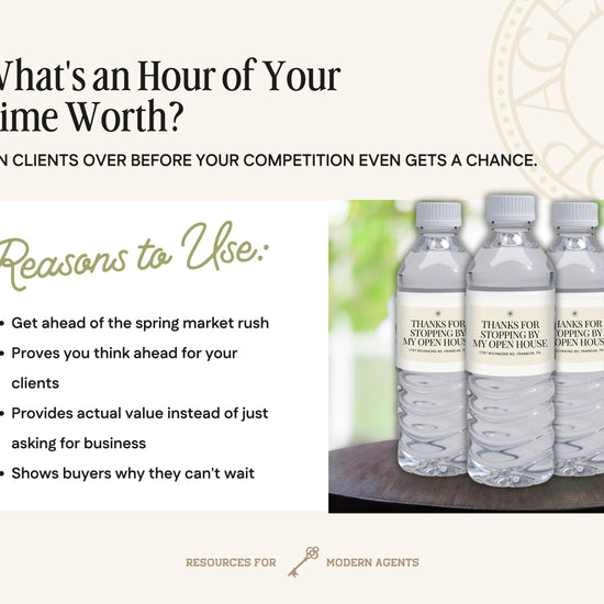 Open House Water Bottle Template | Open House | Open House Material | Real Estate Marketing |Water Bottle | Open House Real Estate Marketing