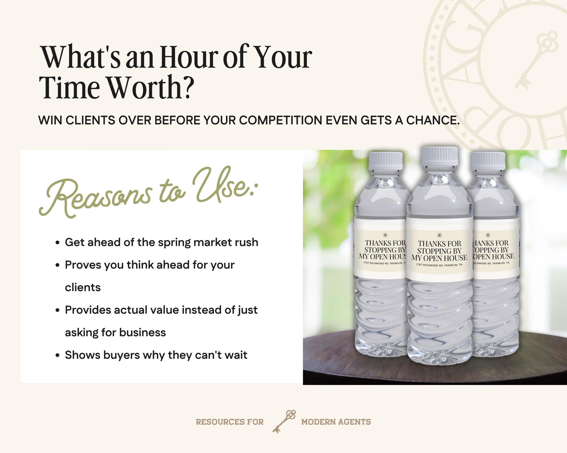 Open House Water Bottle Template | Open House | Open House Material | Real Estate Marketing |Water Bottle | Open House Real Estate Marketing