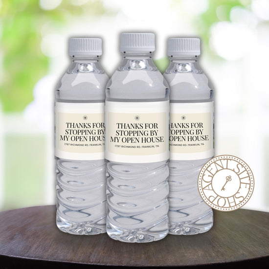Open House Water Bottle Template | Open House | Open House Material | Real Estate Marketing |Water Bottle | Open House Real Estate Marketing