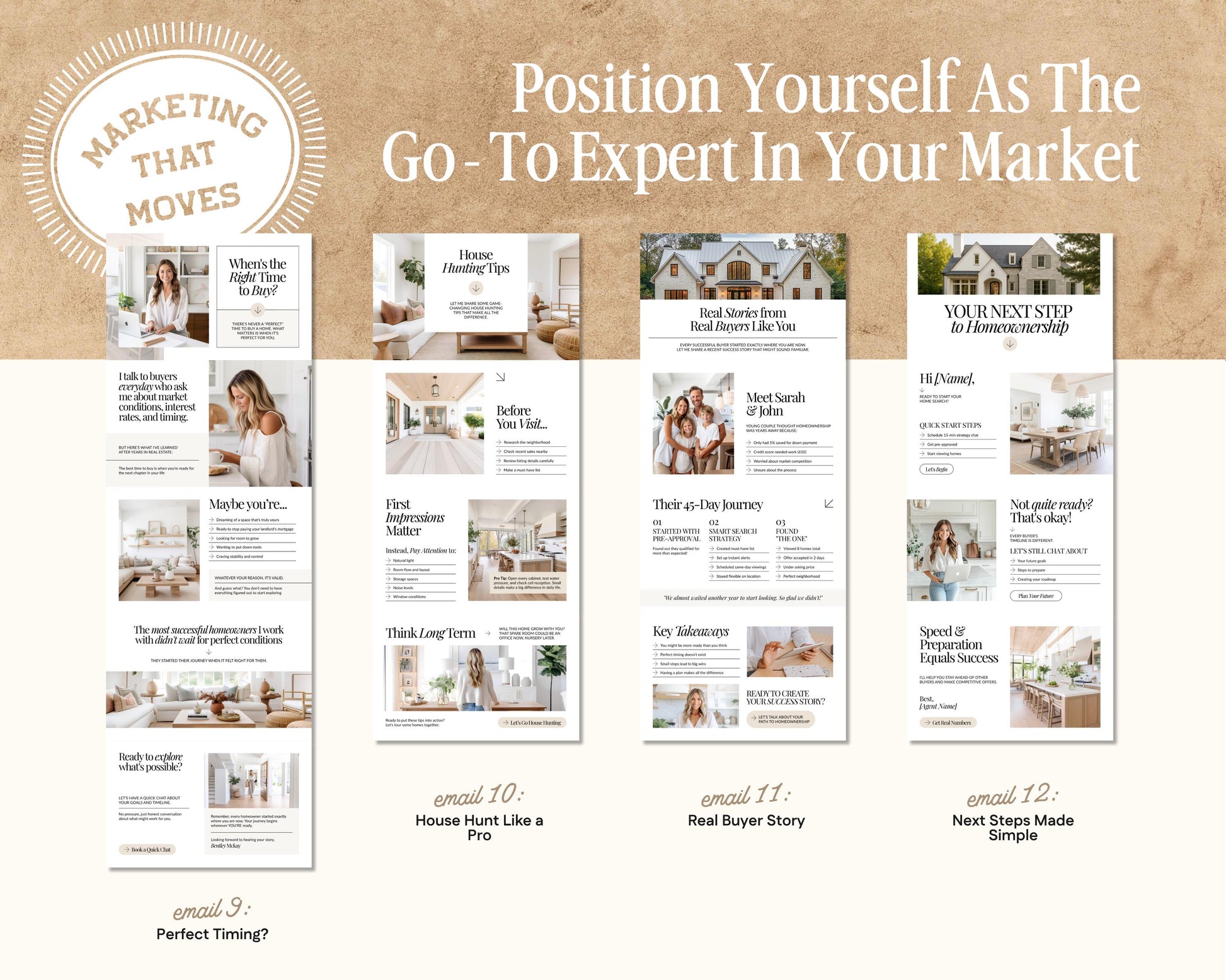 Real Estate Drip Campaign | Buyer Lead Email Templates | Realtor Marketing | Home Buyer Nurture | Real Estate Email Automation | Home Buyer