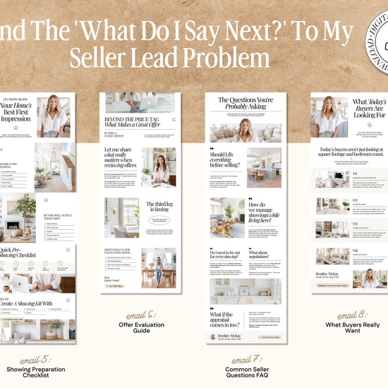 Real Estate Drip Campaign | Seller Lead Email Templates | Realtor Marketing | Home Seller Nurture | Real Estate Email Automation