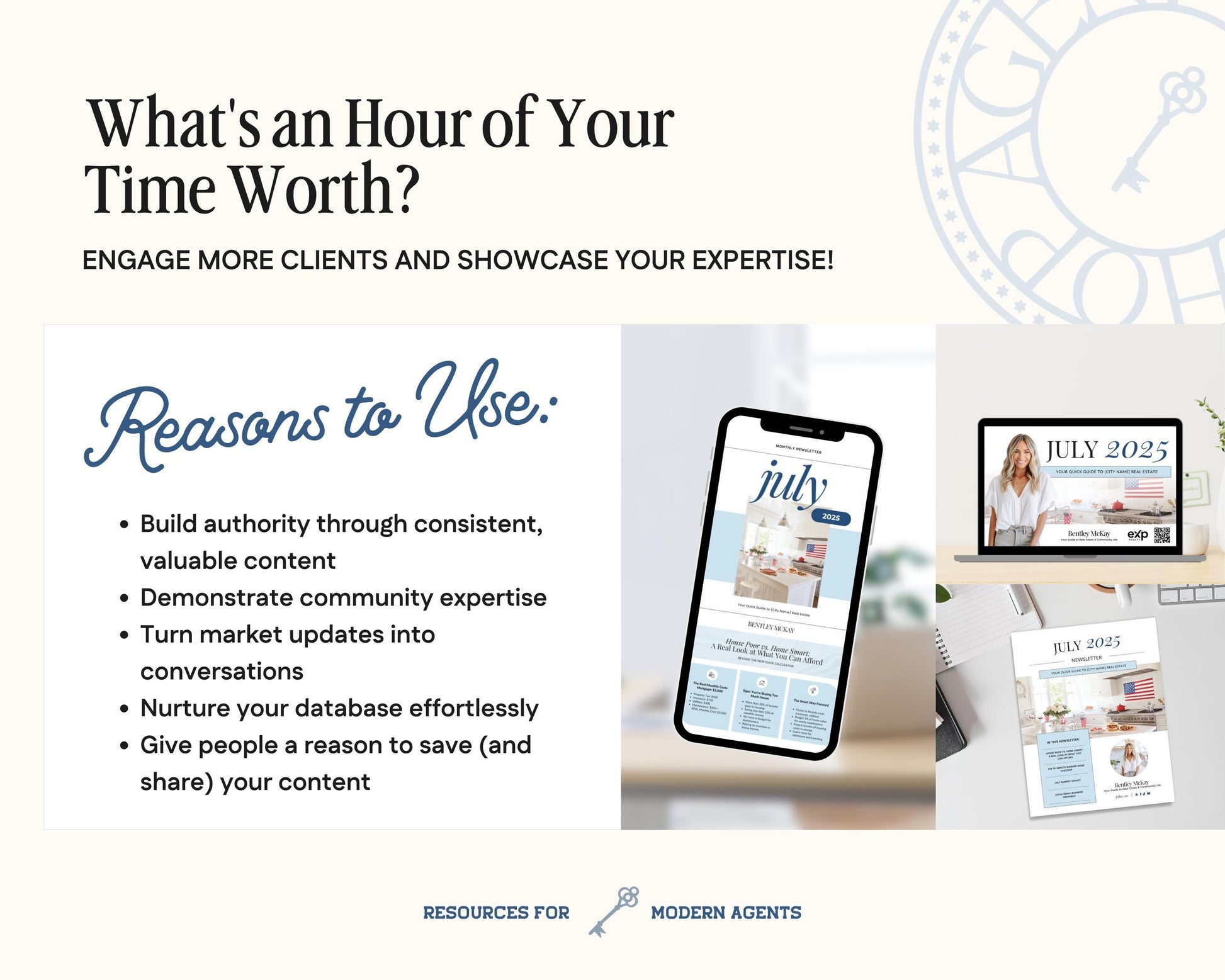 July Real Estate Newsletter | Real Estate Marketing | Monthly Real Estate Newsletter | Email Marketing | Canva Template| Printable | July