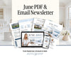 June Real Estate Newsletter | Real Estate Marketing | Monthly Real Estate Newsletter | Email Marketing | Canva Template| Printable | June