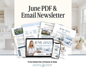 June Real Estate Newsletter | Real Estate Marketing | Monthly Real Estate Newsletter | Email Marketing | Canva Template| Printable | June